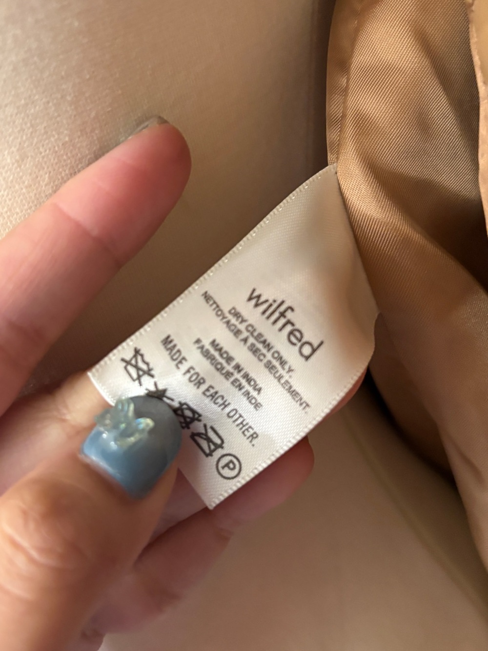 Aritzia Wilfred Memories Vegan Leather Blazer Constant Camel Size S fall season - Picture 6 of 15